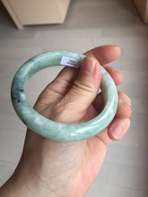 Load image into Gallery viewer, 57mm certified Type A 100% Natural light green gray Jade jadeite bangle BS116-6634
