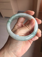 Load image into Gallery viewer, 59.2mm certified Type A 100% Natural light green gray Jadeite Jade bangle PB289-3359
