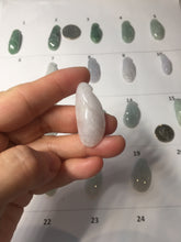 Load image into Gallery viewer, Type A 100% Natural icy watery light green/white/purple jadeite Jade magnolia buds group Pendant PH236
