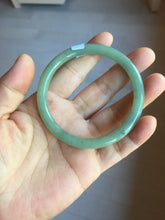 Load image into Gallery viewer, 57mm Certified Type A 100% Natural Oily Dark Green Gray Black(油青) round cut Jadeite Jade Bangle PE109-7139
