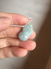 Load image into Gallery viewer, 100% natural type A icy watery jadeite jade sunny green/white/purple/yellow 3D PiXiu (貔貅) pendant necklace PC29

