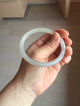 Load image into Gallery viewer, 58.8mm Certified 100% Natural light yellow/gray/pale pink slim nephrite jade bangle HN71-9076
