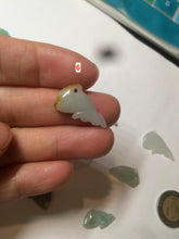 Load image into Gallery viewer, 100% Natural sunny green/white/ice clear/brown jadeite Jade baby dolphin pendant AX30 add on item

