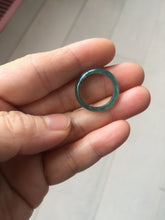 Load image into Gallery viewer, 15.5mm size 4 3/4 100% natural type A icy watery green/blue icy watery Guatemala jadeite jade band ring group PA220
