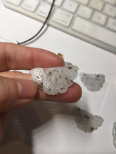 Load image into Gallery viewer, 100% Natural type A white brown Jadeite Jade Withered Leaf Butterfly(枯叶蝶) pendant PB215
