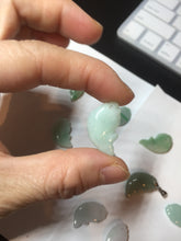 Load image into Gallery viewer, 100% Natural type A clear/ sunny green/ purple jadeite jade 3D fish Pendant BL71
