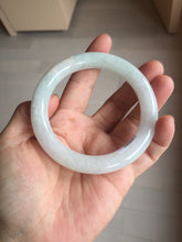 Load image into Gallery viewer, 57.8mm Certified Type A 100% Natural light green purple chubby round cut Jadeite bangle BS127-4027
