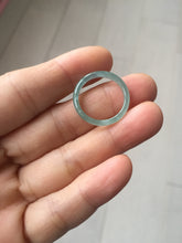 Load image into Gallery viewer, 16.3mm size 5 3/4 100% natural type A icy watery green/blue Guatemala jadeite jade band ring group PA221

