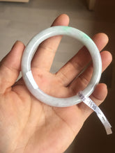 Load image into Gallery viewer, 57mm certified 100% natural type A sunny green/white/purple round cut jadeite jade bangle PC31-2684
