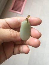 Load image into Gallery viewer, 100% Natural type A icy oily light green gray Jadeite Jade seashell (福贝)  pendant F147
