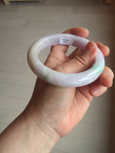 Load image into Gallery viewer, 59.5mm certified 100% natural Type A sunny green/purple white jadeite jade bangle PC198-1215
