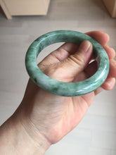 Load image into Gallery viewer, 56.5mm Certified Type A 100% Natural Woodland Green Jadeite Bangle AZ162-0425
