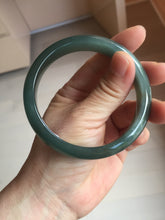 Load image into Gallery viewer, 59.7mm Certified Type A 100% Natural dark green/blue/gray/black Guatemala Jadeite bangle BS154-0129
