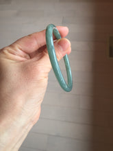 Load image into Gallery viewer, 55.7mm Certified Type A 100% Natural dark green/blue/gray Guatemala slim round cut Jadeite bangle PH174-8132
