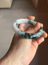 Load image into Gallery viewer, 56.2mm certified 100% natural type A dark green/purple/white jadeite jade bangle PF18-3423
