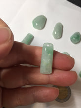 Load image into Gallery viewer, 100% Natural type A icy watery sunny green jadeite Jade bamboo/blessing melon pendant BM56
