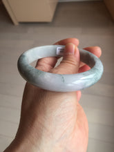 Load image into Gallery viewer, 58.5mm certified 100% natural Type A light green/purple white Snowy Pine Forest jadeite jade bangle PC199-3043
