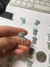 Load image into Gallery viewer, Type A 100% Natural icy watery light green sunny geen purple white clear jadeite jade cute baby bear pendant PH114 Add on item
