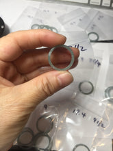 Load image into Gallery viewer, Size 2 1/2- 9 3/4 100% natural type A icy watery light green blue gray slim Guatemala jadeite jade band ring group PH234 Add on item
