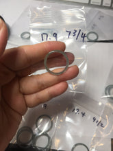 Load image into Gallery viewer, Size 2 1/2- 9 3/4 100% natural type A icy watery light green blue gray slim Guatemala jadeite jade band ring group PH234 Add on item
