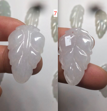 Load image into Gallery viewer, Type A 100% Natural green/yellow/purple Jadeite Jade leaf pendant group m100
