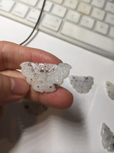 Load image into Gallery viewer, 100% Natural type A white brown Jadeite Jade Withered Leaf Butterfly(枯叶蝶) pendant PB215

