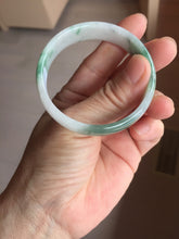 Load image into Gallery viewer, 50mm 100% natural type A sunny green light green gray jadeite bangle PB271-0997

