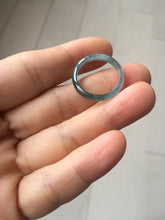 Load image into Gallery viewer, 16.3mm size 5 3/4 100% natural type A icy watery green/blue Guatemala jadeite jade band ring group PA221

