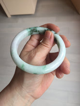 Load image into Gallery viewer, 60.5mm Type A 100% Natural sunny green/light green/white/light purple chubby Jadeite Jade bangle BS129-4035
