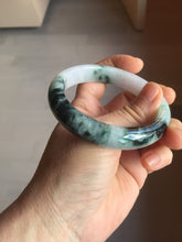 Load image into Gallery viewer, 56.2mm certified 100% natural type A dark green/purple/white jadeite jade bangle PF18-3423
