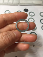 Load image into Gallery viewer, 16.5mm size 6 100% natural type A icy watery green/blue icy watery Guatemala jadeite jade band ring group PA256
