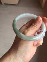 Load image into Gallery viewer, 57.5mm certified type A 100% Natural icy watery dark green/gray/black/purple Jadeite jade bangle PF38-5478
