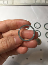 Load image into Gallery viewer, 20.2mm size 10 1/2 100% natural type A icy watery green/blue Guatemala jadeite jade band ring group PJ35
