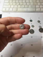 Load image into Gallery viewer, 11.5mm Type A 100% Natural icy watery oily dark green gray black(油青)  Jadeite Jade Safety Guardian Button donuts Pendant group PC222 add on item
