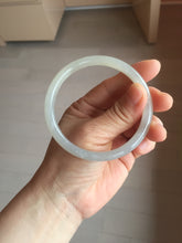 Load image into Gallery viewer, 58.8mm Certified 100% Natural light yellow/gray/pale pink slim nephrite jade bangle HN71-9076
