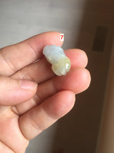 Load image into Gallery viewer, 100% natural type A icy watery jadeite jade sunny green/white/purple/yellow 3D PiXiu (貔貅) pendant necklace PC29
