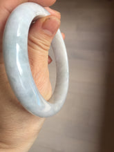 Load image into Gallery viewer, 59.8mm Certificated Type A 100% Natural White purple gray Jadeite Jade bangle AA116-8440
