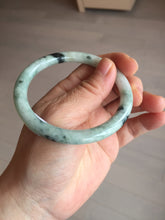 Load image into Gallery viewer, 57mm certified 100% natural Type A light green with dark green floating flowers round cut jadeite jade bangle AA7-3882
