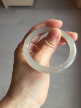 Load image into Gallery viewer, 50.8mm Certified 100% Natural icy white gray with flying snow nephrite jade bangle HN46-9154

