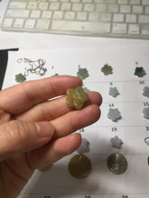 Load image into Gallery viewer, Type A 100% Natural light green/white/purple jadeite Jade flower Pendant group PC223
