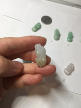 Load image into Gallery viewer, 100% natural type A icy watery jadeite jade sunny green/white/purple/yellow 3D PiXiu (貔貅) pendant necklace PC29
