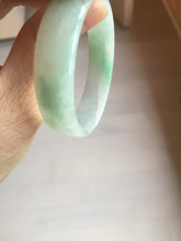 Load image into Gallery viewer, 51.5mm Certified Type A 100% Natural sunny green light green white thin Jadeite Jade bangle AZ189-1583
