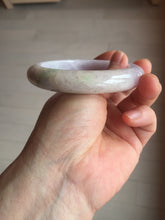 Load image into Gallery viewer, 59.5mm certified 100% natural Type A sunny green/purple white jadeite jade bangle PC198-1215
