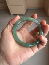 Load image into Gallery viewer, Shopify only. 54mm certified 100% natural Type A icy watery oliy dark green(油青) brown jadeite jade bangle BS103-4060
