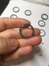 Load image into Gallery viewer, 15.5mm size 4 3/4 100% natural type A icy watery green/blue icy watery Guatemala jadeite jade band ring group PE126
