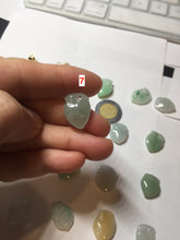 Load image into Gallery viewer, Type A 100% Natural icy watery sunny green/purple/white/yellow Jadeite Jade Peach Pendant group BF151
