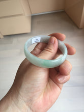 Load image into Gallery viewer, 51.6mm Certified Type A 100% Natural sunny green light green white thin Jadeite Jade bangle BS120-1581

