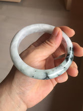Load image into Gallery viewer, 61.2mm Certified Type A 100% Natural light green/white/purple Jadeite Jade bangle PJ68-3844
