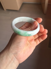 Load image into Gallery viewer, 52.5mm certified type A 100% Natural sunny green/purple oval jadeite jade bangle PF55-0437
