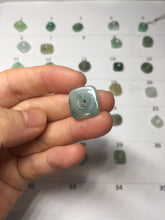 Load image into Gallery viewer, Type A 100% Natural Icy Watery Green Blue Yellow Freeform Light Heart Free Soul Design Jadeite Jade Pendant Group BS125
